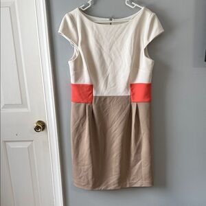 Studio One Cream and Coral Mini Dress
